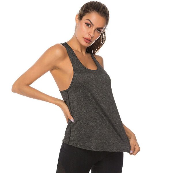 The Best Women‘s Sports Gym Racer Back Running Vest Laides Fitness Solid Casual Jogging Singlet Soft Tank Tops Online - Hplify