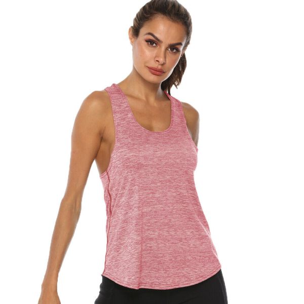 The Best Women‘s Sports Gym Racer Back Running Vest Laides Fitness Solid Casual Jogging Singlet Soft Tank Tops Online - Hplify