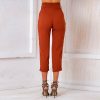 The Best Women’s Wide Leg Elastic High Waist Pants OL Ladies Casual Loose Long Palazzo Stretch Slim Fit Lounge Wear Trousers Online - Hplify
