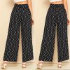 The Best Women’s Wide Leg Pants Casual Loose Polka Dot High Waist Long Palazzo Jeans Fashion Beach Lounge Wear Trousers Online - Hplify