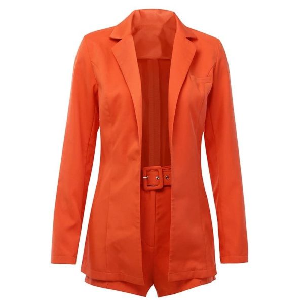 The Best Autumn Elegant British-Style Small Suit Jacket Shorts Suit Women OL Lady Fashion Casual Workout Formal Suit Online - Hplify
