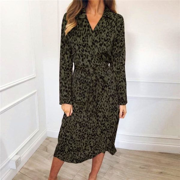 The Best Autumn Long Dress 2019 Fashion Animal Leopard Print Women Dress Online - Hplify