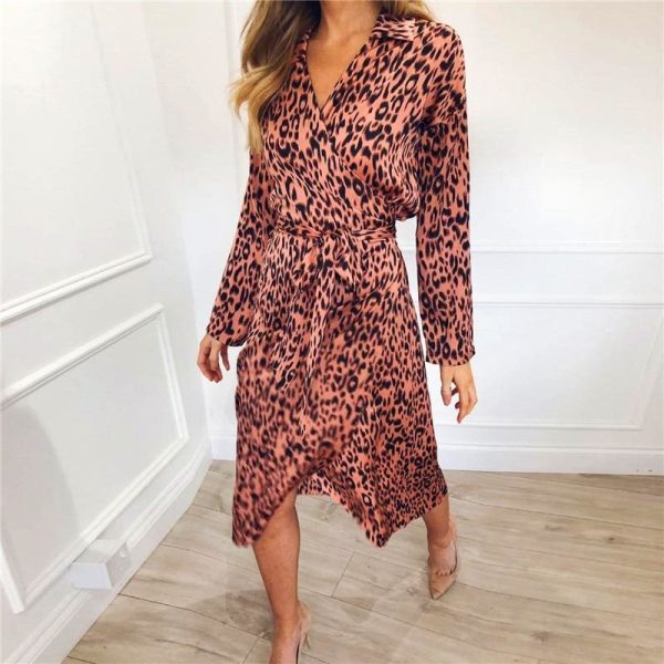 The Best Autumn Long Dress 2019 Fashion Animal Leopard Print Women Dress Online - Hplify