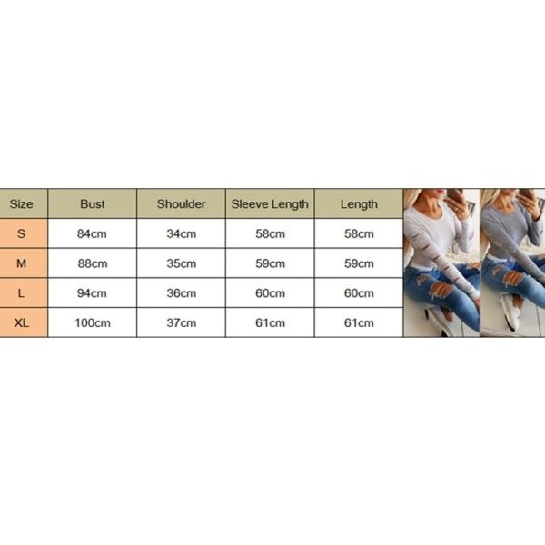 The Best Autumn Winter Women's Casual Hollow Long Sleeve T-Shirt Ladies Slim Fit Round Neck Pullover Basic Tops Tee Online - Hplify