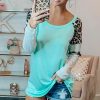 The Best Autumn Women Leopard Print Top Ladies Round Neck Long Sleeve Pullover Sweatshirt Fashion Blouse Loose Shirt Online - Hplify