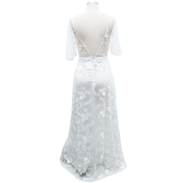 The Best Ball Gown Long Maxi Dress Elegant Women's Evening Formal Party Ladies Bridesmaid Lace Maxi Dress Online - Hplify