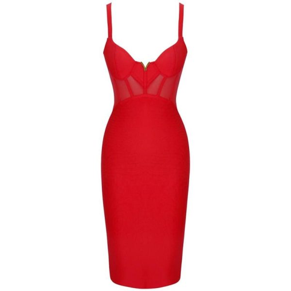 The Best Bandage Dress 2019 New Arrivals Mesh Insert Women Bandage Dress Online - Hplify