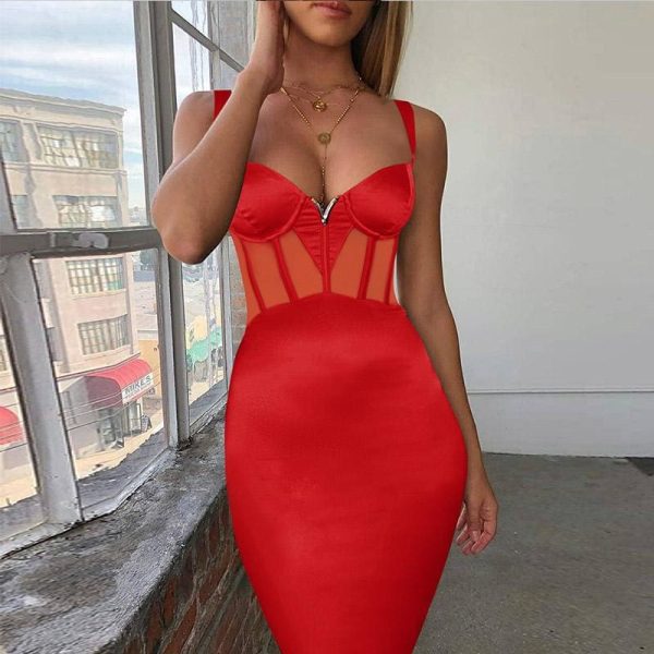 The Best Bandage Dress 2019 New Arrivals Mesh Insert Women Bandage Dress Online - Hplify