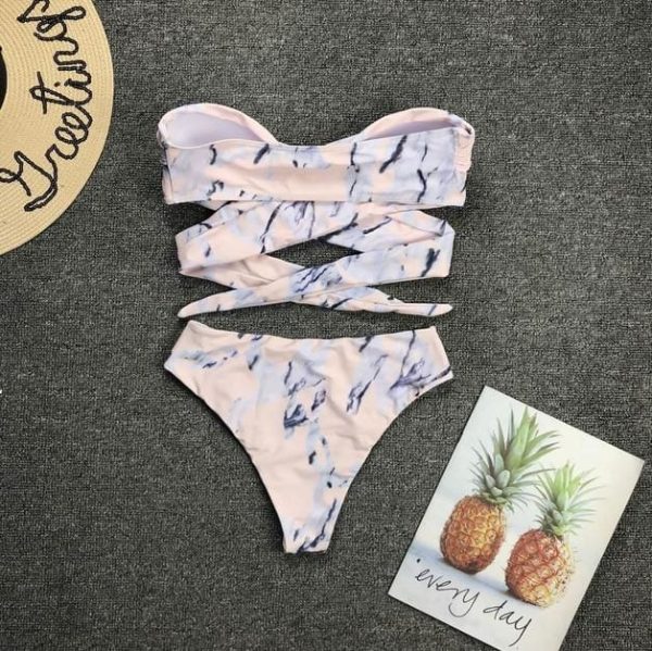 The Best Bikini Set Push-up Bra High Waist Strapless Swimsuit Swimwear Beachwear Online - Hplify