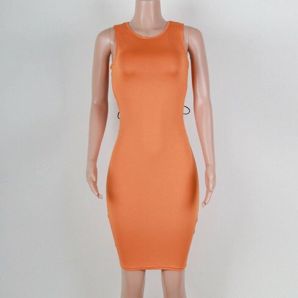 The Best Bodycon Dress Women Sexy Bandage Side Hollow Out Package Hip Gown Dress Ladies Club Party Slim Short Mini Dress Online - Hplify