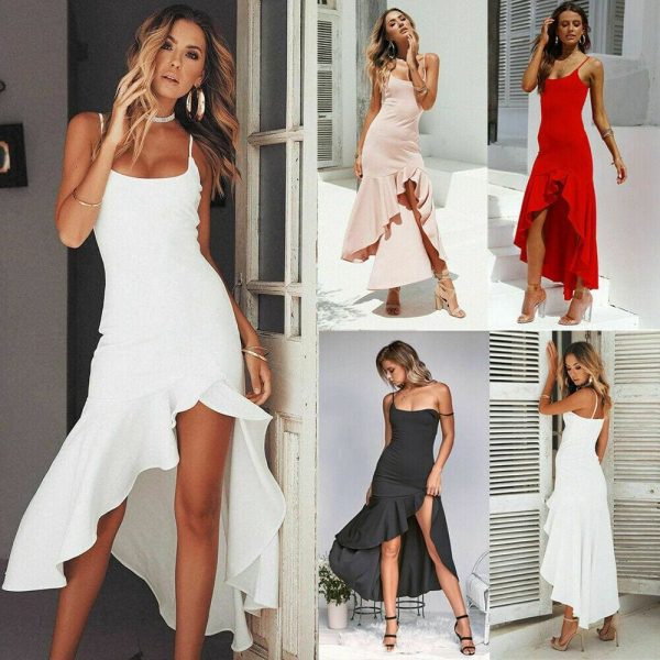The Best Boho Dress Sleeveless Ruffle Party Cocktail Girls Ladies Clubwear Sundress Online - Hplify