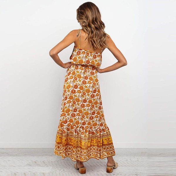 The Best Boho Floral Casual Long Maxi Dress Evening Party Cocktail Beach Holiday Sundress Online - Hplify