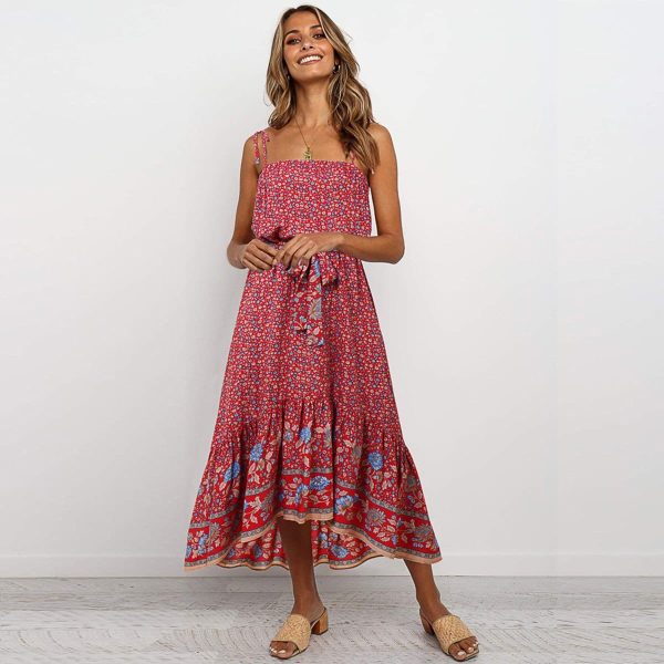 The Best Boho Floral Casual Long Maxi Dress Evening Party Cocktail Beach Holiday Sundress Online - Hplify
