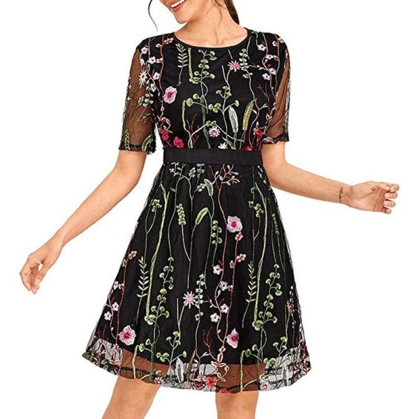 The Best Boho Floral Short Mini Dress Elegant Women Evening Party Vestidos Sundress Online - Hplify