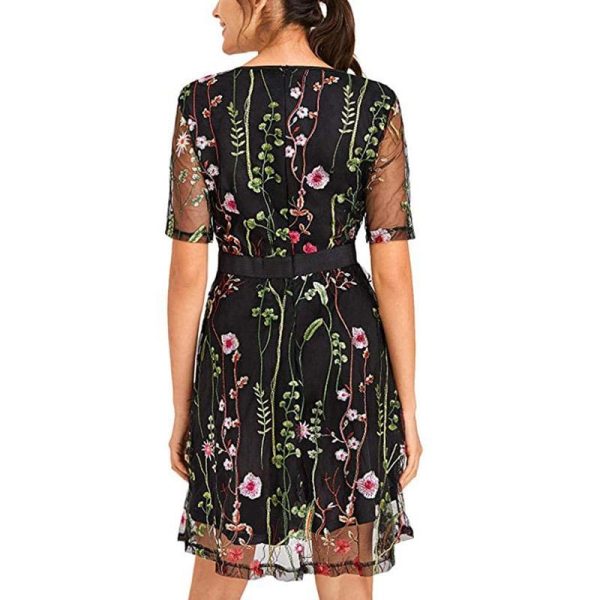 The Best Boho Floral Short Mini Dress Elegant Women Evening Party Vestidos Sundress Online - Hplify