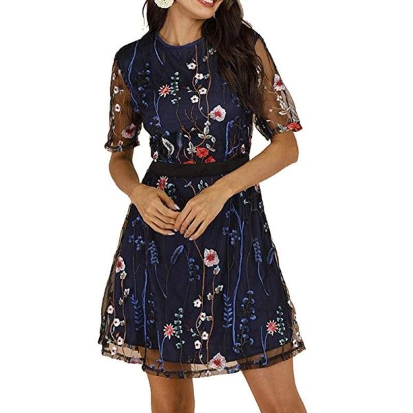 The Best Boho Floral Short Mini Dress Elegant Women Evening Party Vestidos Sundress Online - Hplify