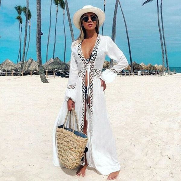 The Best Boho Long Bikini Cover Up Swimwear Beach Bathing Kaftan Maxi Dress Online - Hplify