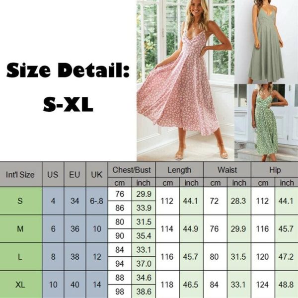 The Best Boho Print Maxi Dress Sleeveless Evening Party Beach Dress V-Neck Sundress Backless Online - Hplify