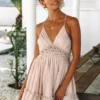 The Best Boho Vrouwen Jurken Spaghetti Strap Backless Elegante Beach Zonnejurk Online - Source Silk
