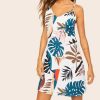 The Best Boho Women Summer Beach Sleeveless V-Neck Dress Fashion Ladies Casual Holiday Dress Floral Printed Sundress New Online - Hplify