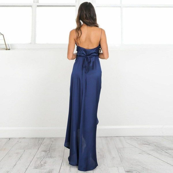 The Best Boho Women's Maxi Formal Dress Elegant Ladies Sleeveless V-Neck Summer Evening Party Long Beach Sundress Wedding Gown Online - Hplify