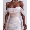 Women off shoulder party midi dress Female slash neck elegant dress - Hplify