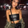 The Best Casual PU Leather Soild Camisole Femme Slash Neck Ladies Streetwear Crop Top Online - Hplify