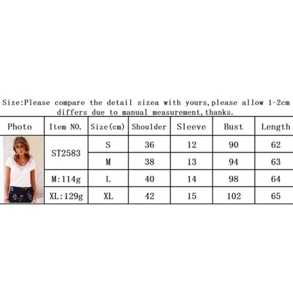 The Best Casual T shirt Women Short Sleeve Loose Shirt Fashion Ladies Summer Casual V neck Lace Top Shirt Women Clothing Online - Hplify