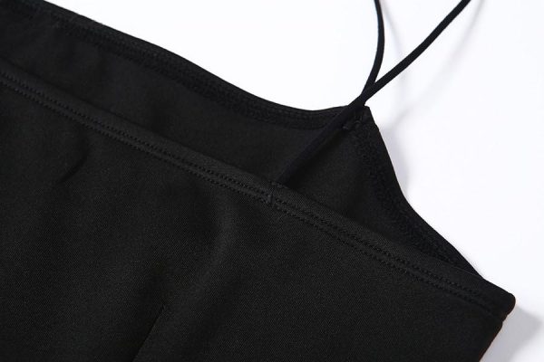 Macheda Autumn Women Spaghetti Strap Dress Autumn Sexy Split Solid Slim Lady Ankle Length Vintage Wear Dress 2019 New - Hplify