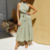Boho Women Long A-Line Off Shoulder Elegant Sash Maxi Dress Women - Hplify