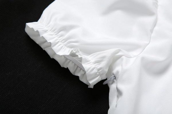 Fashion elegant bow white female mini dress summer party birthday festival cute sexy french romantic silk dress women - Hplify