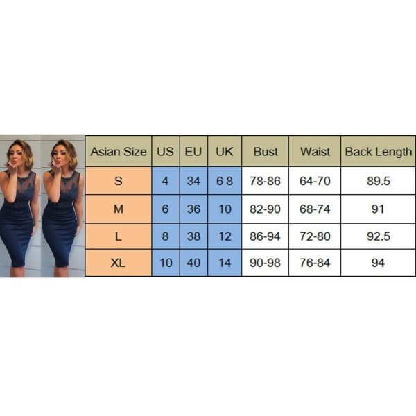The Best Elegant Fashion Women Package Hip Bodycon Dress Ladies Sexy Lace Sleeveless Evening Party Formal Slim Midi Dress Online - Hplify