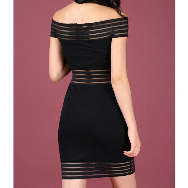 The Best Elegant Women Summer Off Shoulder Bandage Bodycon Party Short Dress Online - Hplify