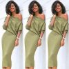 The Best Elegant Women's Off Shoulder Bandage Bodycon Dress Online - Hplify