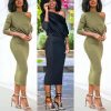 The Best Elegant Women's Off Shoulder Bandage Bodycon Dress Online - Hplify