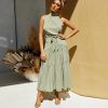 Boho Women Long A-Line Off Shoulder Elegant Sash Maxi Dress Women - Hplify