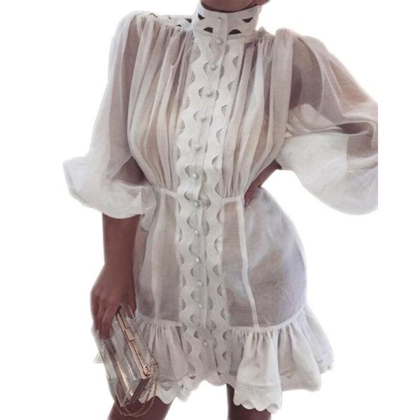 The Best Fahsion Women Autumn Long Sleeve Wrap Party Cocktail Mini Dress Online - Hplify