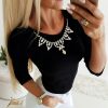 The Best Fashion Autumn Basic Bottoming Shirt Women Casual Long Sleeve O Neck Pullover Tee Shirt Blouse Jumper Tops Online - Hplify