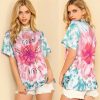 The Best Fashion Boho Women Casual Summer Short Sleeve Loose T-Shirt Ladies GOOD VIBES Print Cotton Tops Shirt Outwear Online - Hplify