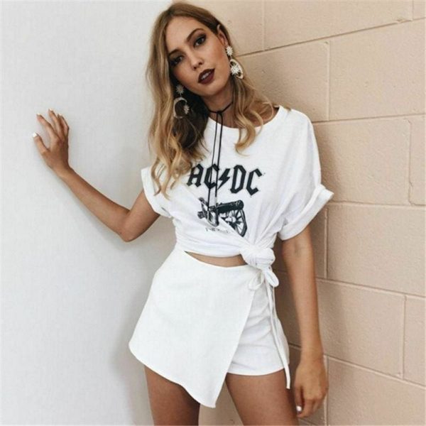 The Best Fashion Sexy Lady Women Solid Summer Shorts Sexy Casual High Waist Irregular Bandage Shorts Hot Online - Hplify