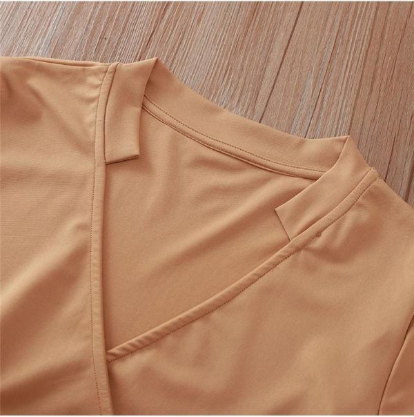 The Best Fashion Women Autumn Sexy Bodycon OL Mini Dress Elegant Long Sleeve V Neck Office Lady Wear Ladies Party Club Streetwear Online - Hplify
