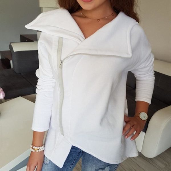 The Best Fashion Women Autumn Winter Top Long Sleeve Hooded Sweatshirt Ladies Casual White Hoodies Outwear Online - Hplify