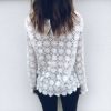 The Best Fashion Women Boho Beach Holiday Summer Loose Casual Chiffon Lace Floral Embroider White Tops Femme Ladies Mesh Shirt Online - Hplify