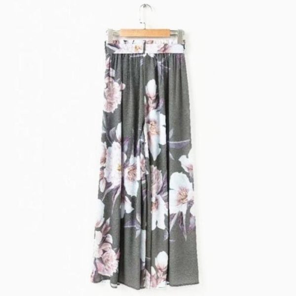 The Best Fashion Women Boho Floral High Waist Long Pants Palazzo Baggy Wide Leg Ladies Summer Loose Casual Trousers Online - Hplify