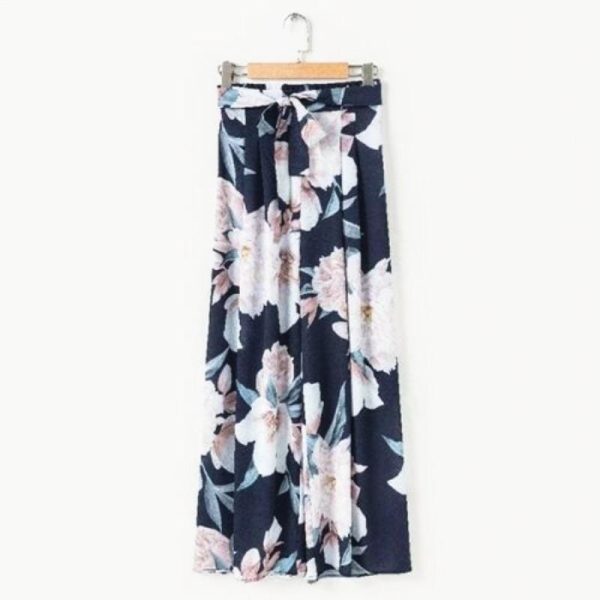The Best Fashion Women Boho Floral High Waist Long Pants Palazzo Baggy Wide Leg Ladies Summer Loose Casual Trousers Online - Hplify