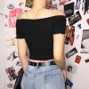 The Best Fashion Women Casual Off Shoulder Tank Top Vest Blouse Sexy Ladies Summer Holiday Sleeveless Crop Top Shirt Online - Hplify