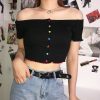 The Best Fashion Women Casual Off Shoulder Tank Top Vest Blouse Sexy Ladies Summer Holiday Sleeveless Crop Top Shirt Online - Hplify
