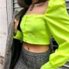 The Best Fashion Women Casual Tank Crop Tops Vest Blouse Ladies Casual Off Shoulder Long Sleeve Tee Shirt Tops Streetwear Online - Hplify