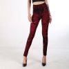 The Best Fashion Women Elastic Skinny Stretchy High Waist Leggings Slim Denim Look Jeans Jeggings Stretchy Long Pants Trousers Online - Hplify