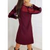 The Best Fashion Women Elegant Evening Party Club Loose Dress Women Ladies Casual Mesh Puff Long Sleeve Dress vestidos Online - Hplify